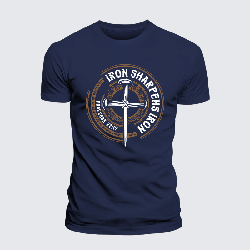 Luxe Mercerized Cotton Tee - Iron Sharpens Iron - Proverbs 27:17