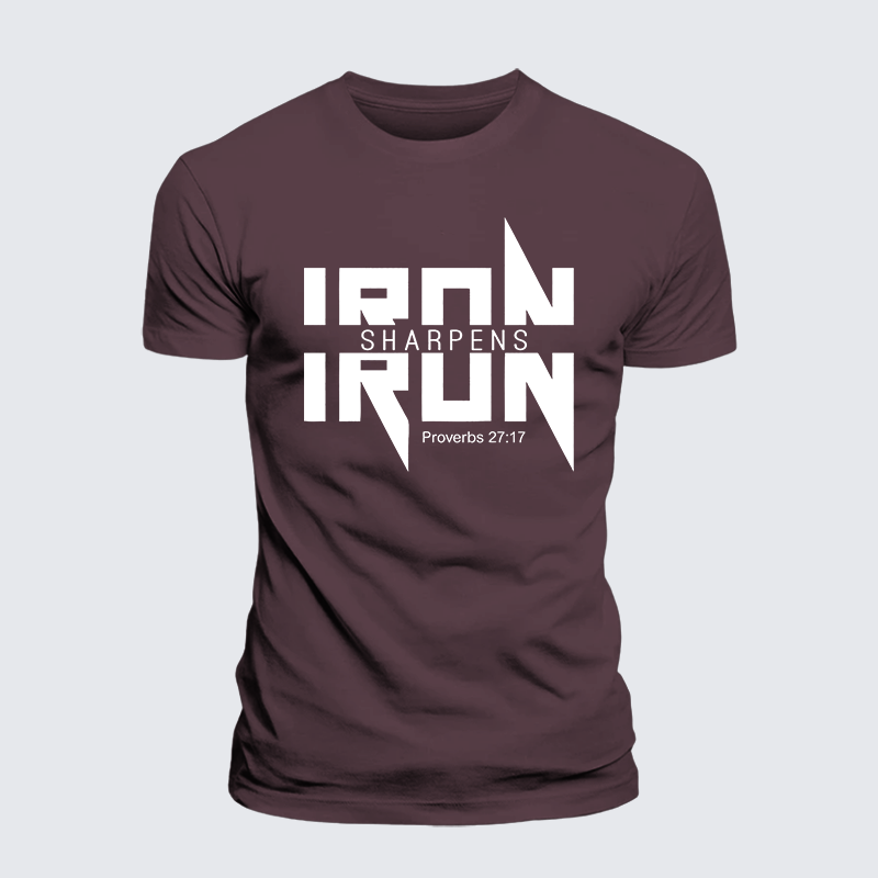 Luxe Mercerized Cotton Tee - IRON SHARPENS IRON Proverbs 27:17