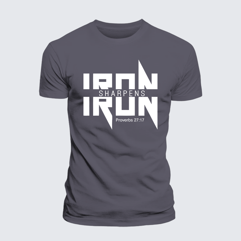Luxe Mercerized Cotton Tee - IRON SHARPENS IRON Proverbs 27:17