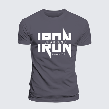 Luxe Mercerized Cotton Tee - IRON SHARPENS IRON Proverbs 27:17
