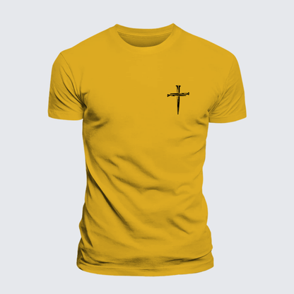 Luxe Mercerized Cotton Tee - Cross Printed