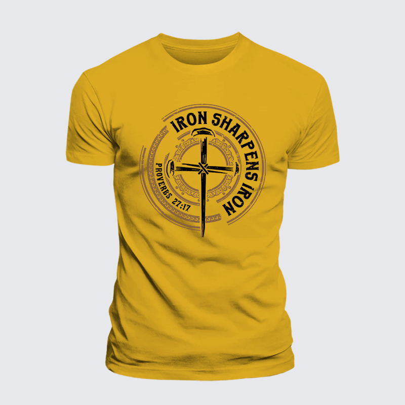 Luxe Mercerized Cotton Tee - Iron Sharpens Iron - Proverbs 27:17