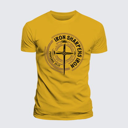 Luxe Mercerized Cotton Tee - Iron Sharpens Iron - Proverbs 27:17