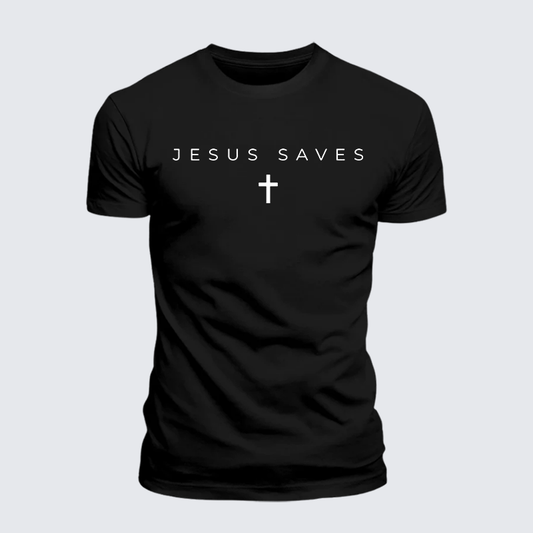 Luxe Mercerized Cotton Tee - Jesus Saves