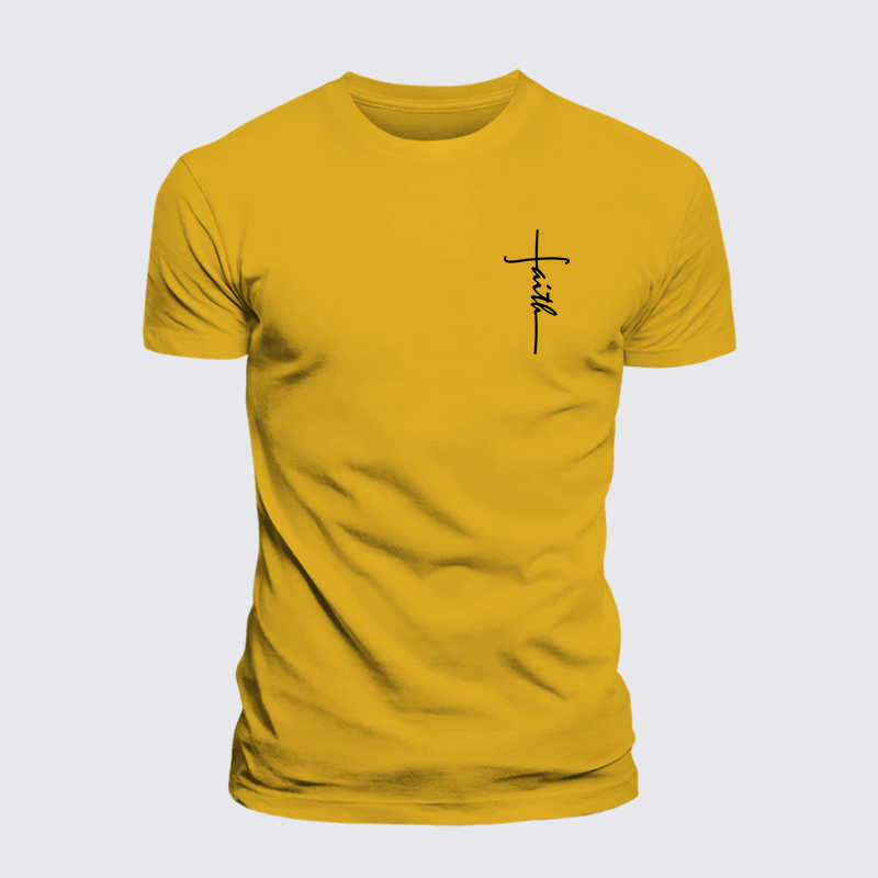 Luxe Mercerized Cotton Tee - Faith Cross