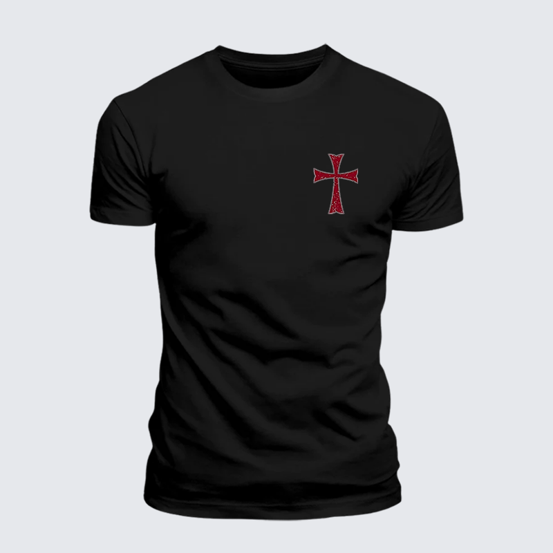 Luxe Mercerized Cotton Tee - Knights Templar Crusader Cross