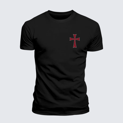 Luxe Mercerized Cotton Tee - Knights Templar Crusader Cross