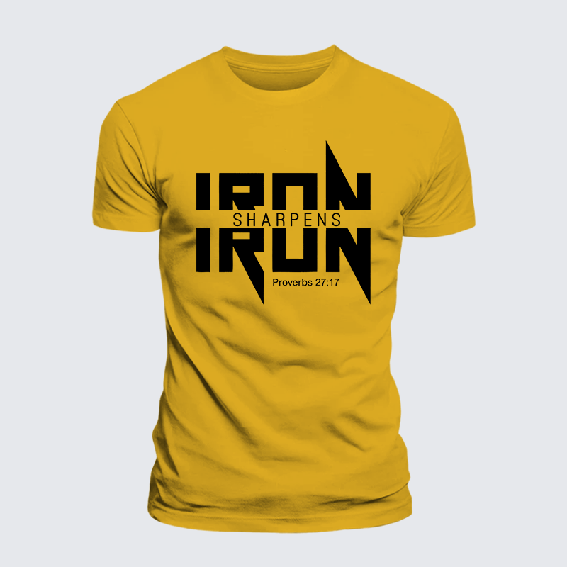 Luxe Mercerized Cotton Tee - IRON SHARPENS IRON Proverbs 27:17
