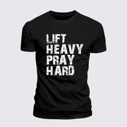Luxe Mercerized Cotton Tee - Lift Heavy Pray Hard Gym