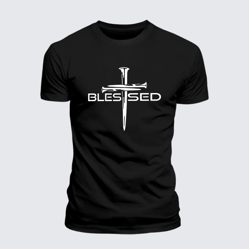 Luxe Mercerized Cotton Tee - Cross Blessed