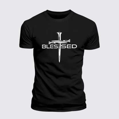 Luxe Mercerized Cotton Tee - Cross Blessed