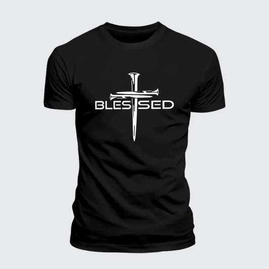 Luxe Mercerized Cotton Tee - Cross Blessed