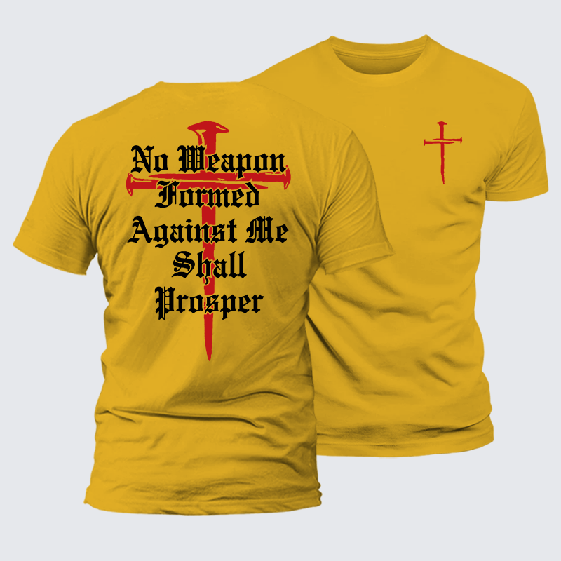 Luxe Mercerized Cotton Tee - No Weapon Formed Against Me Shall Prosper