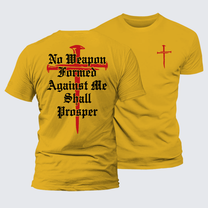 Luxe Mercerized Cotton Tee - No Weapon Formed Against Me Shall Prosper