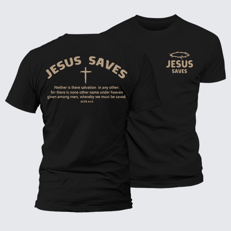 Luxe Mercerized Cotton Tee - Jesus Saves