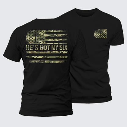 Luxe Mercerized Cotton Tee - He's Got My Six