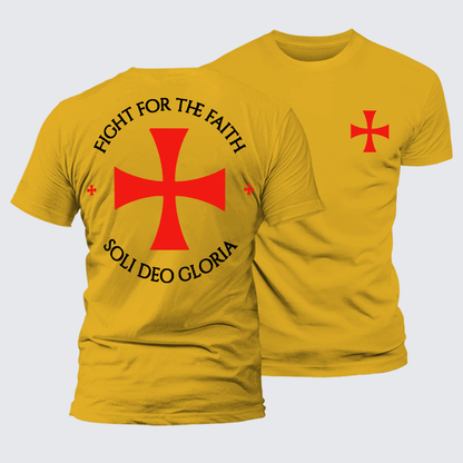 Luxe Mercerized Cotton Tee - Fight for the Faith ¨C Templar Cross Crusader Knight