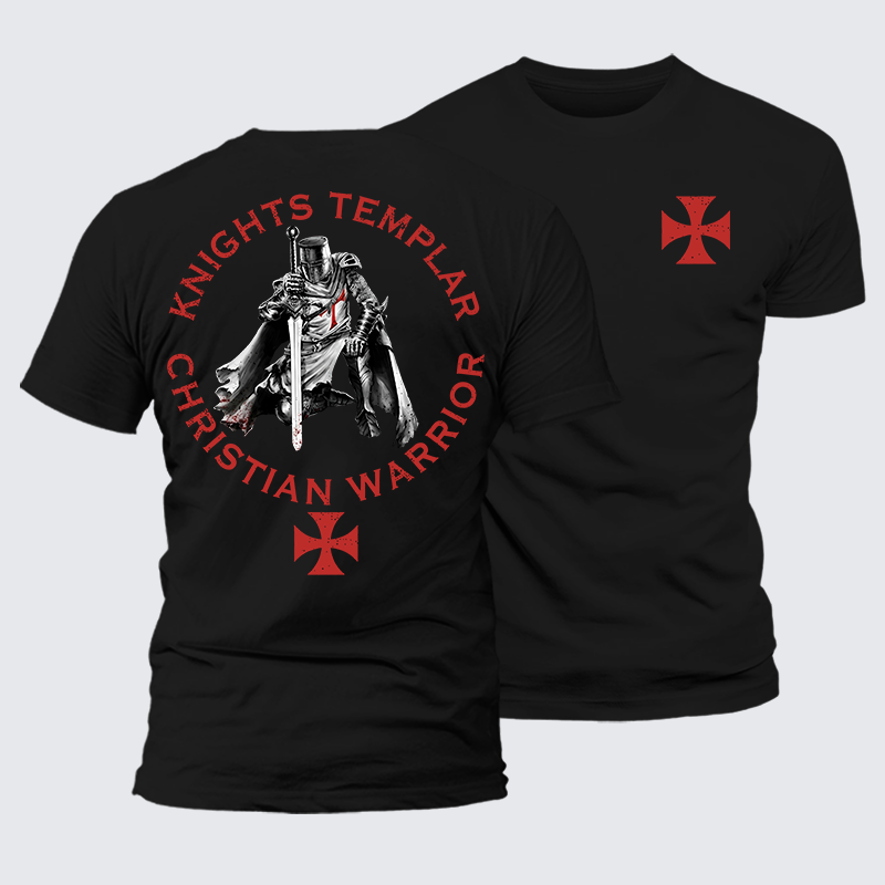 Luxe Mercerized Cotton Tee - Knights Templar Templar Cross Crusader Knight