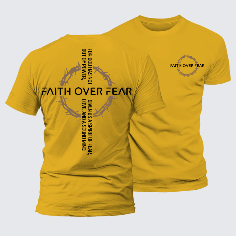 Luxe Mercerized Cotton Tee -  Faith Over Fear