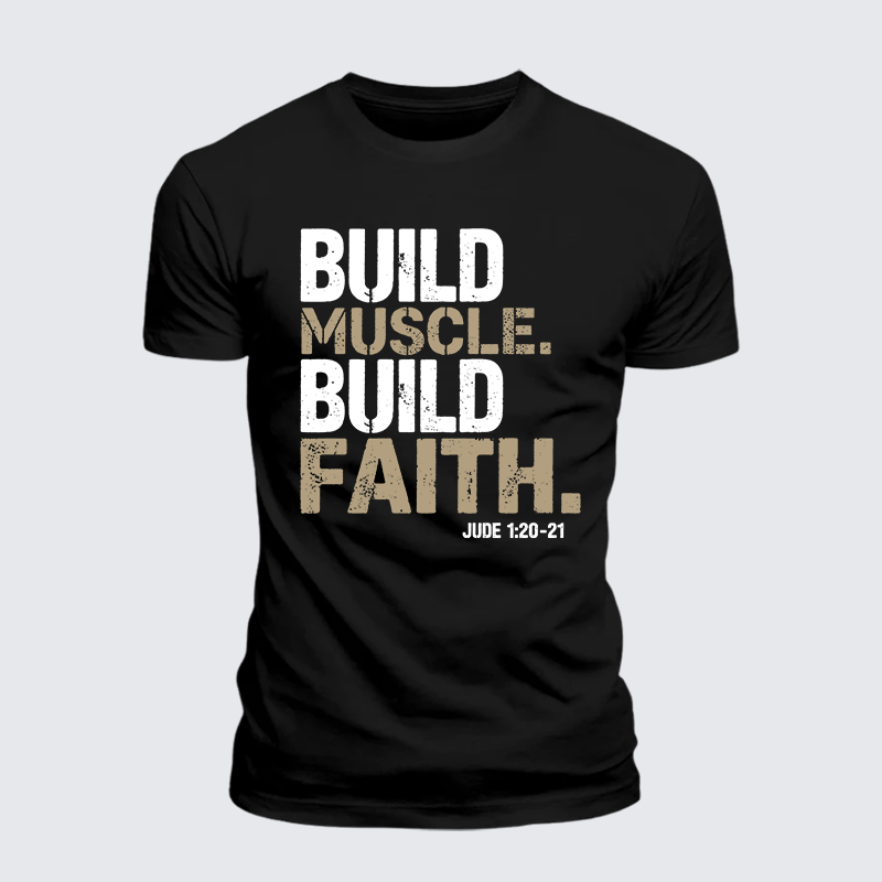 Luxe Mercerized Cotton Tee - Build Muscle Build Faith