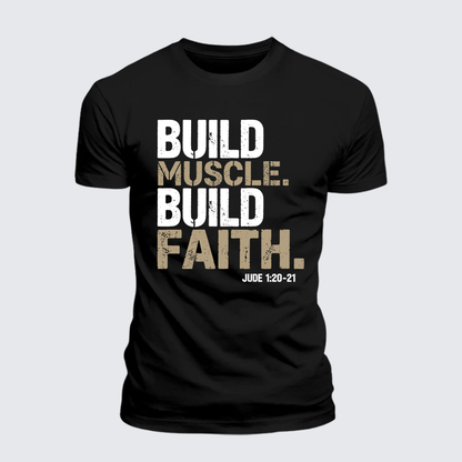 Luxe Mercerized Cotton Tee - Build Muscle Build Faith