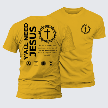 Luxe Mercerized Cotton Tee - Y'All Need Jesus