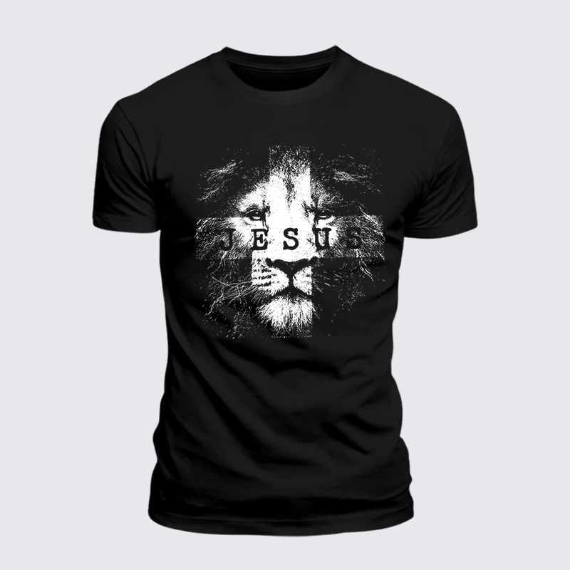 Luxe Mercerized Cotton Tee - Jesus Lion