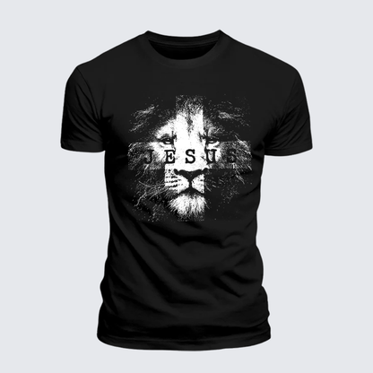 Luxe Mercerized Cotton Tee - Jesus Lion
