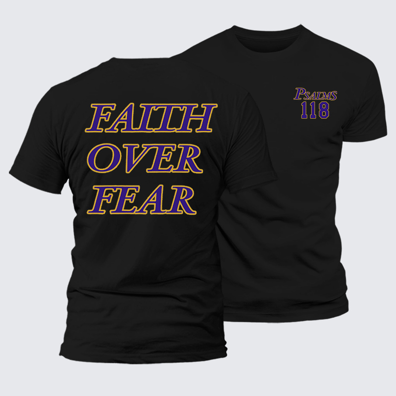 Luxe Mercerized Cotton Tee - Faith Over Fear