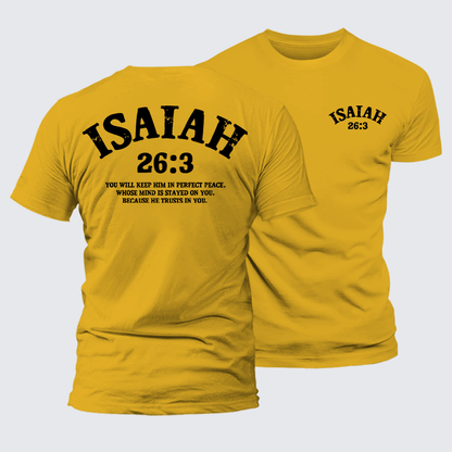 Luxe Mercerized Cotton Tee - Isaiah 26:3 Perfect Peace