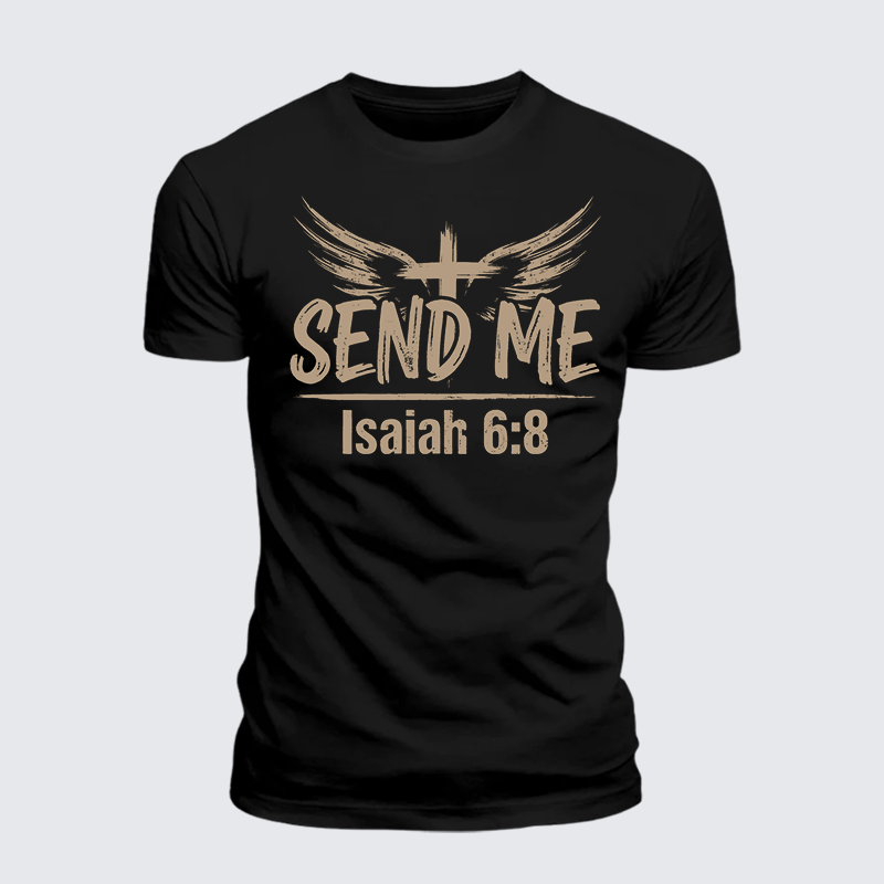 Luxe Mercerized Cotton Tee - Isaiah 6:8 - SEND ME