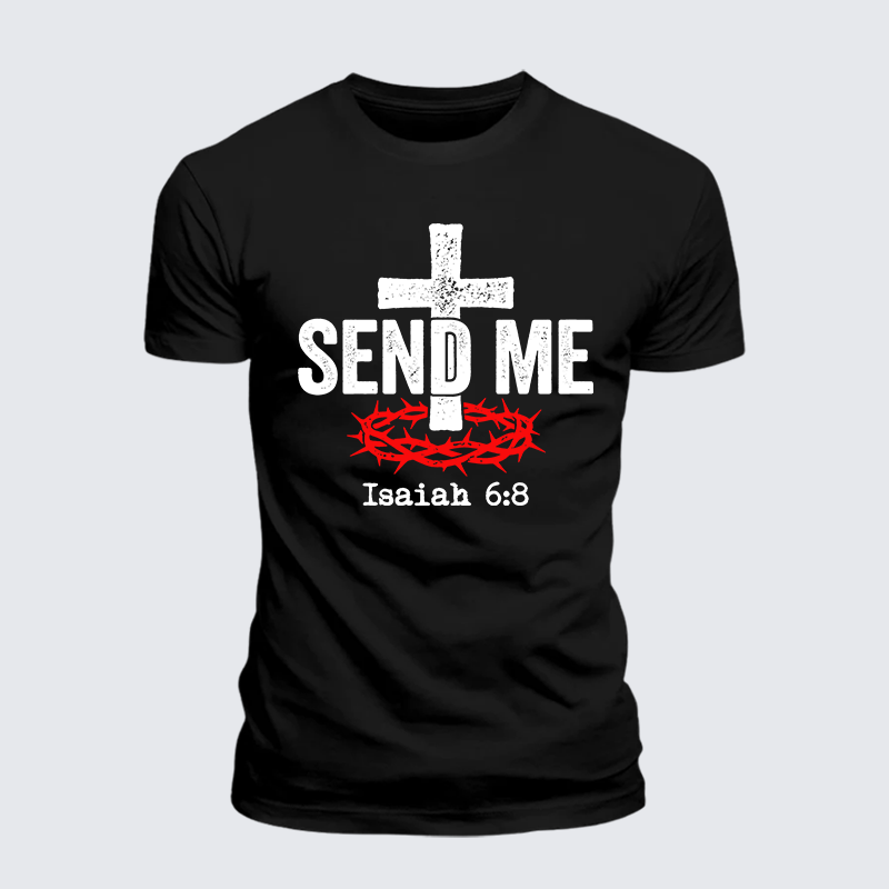 Luxe Mercerized Cotton Tee - Isaiah 6:8 - SEND ME