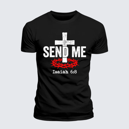 Luxe Mercerized Cotton Tee - Isaiah 6:8 - SEND ME