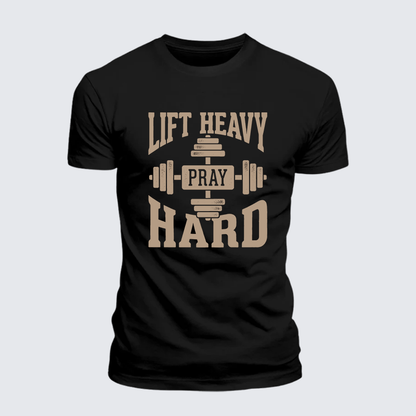 Luxe Mercerized Cotton Tee - Lift Heavy Pray Hard