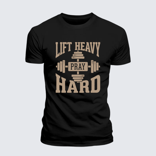 Luxe Mercerized Cotton Tee - Lift Heavy Pray Hard