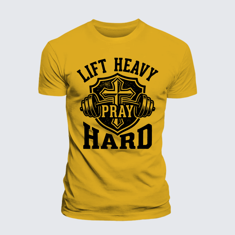 Luxe Mercerized Cotton Tee - Lift Heavy Pray Hard