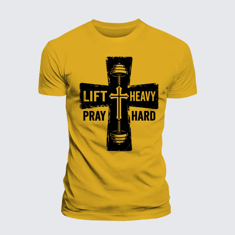 Luxe Mercerized Cotton Tee - Lift Heavy Pray Hard