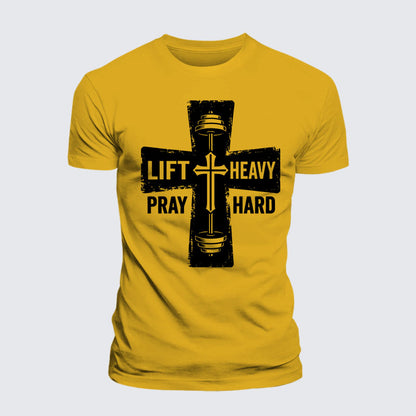 Luxe Mercerized Cotton Tee - Lift Heavy Pray Hard