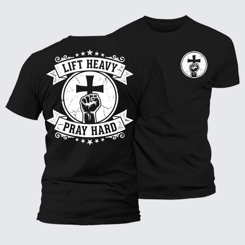 Luxe Mercerized Cotton Tee - Lift Heavy Pray Hard