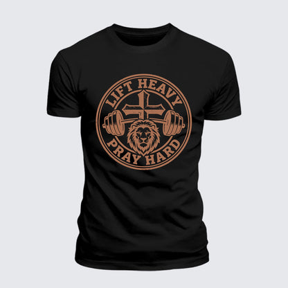 Luxe Mercerized Cotton Tee - Lift Heavy Pray Hard