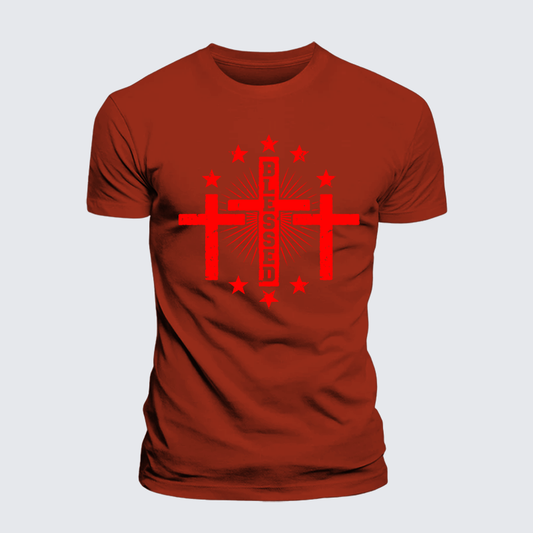 Luxe Mercerized Cotton Tee - Blessed Cross