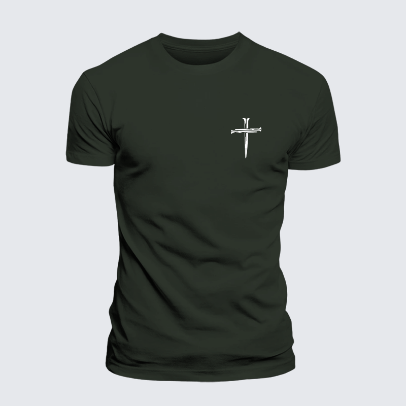 Luxe Mercerized Cotton Tee - Cross Printed
