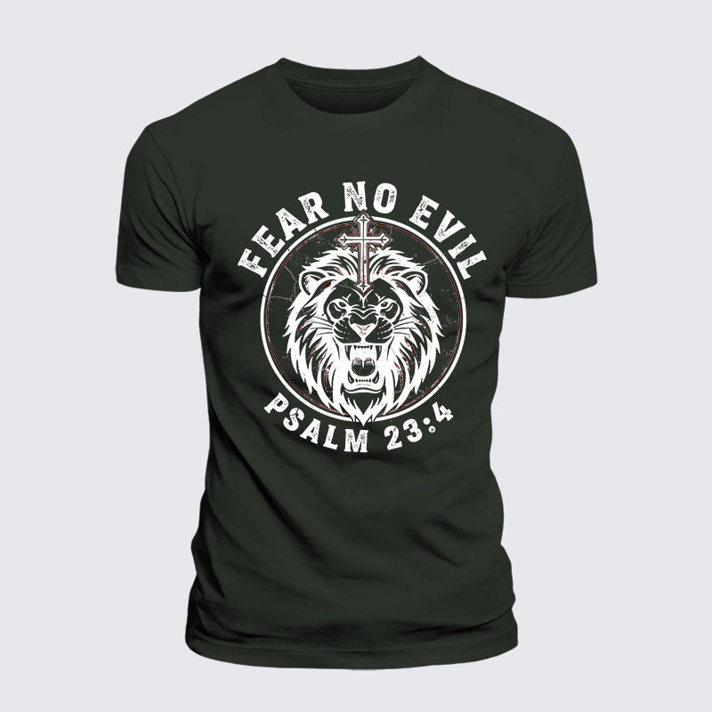 Luxe Mercerized Cotton Tee - Fear No Evil Lion