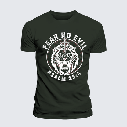 Luxe Mercerized Cotton Tee - Fear No Evil Lion