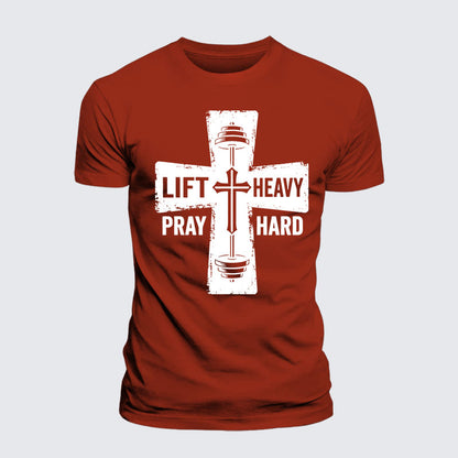 Luxe Mercerized Cotton Tee - Lift Heavy Pray Hard