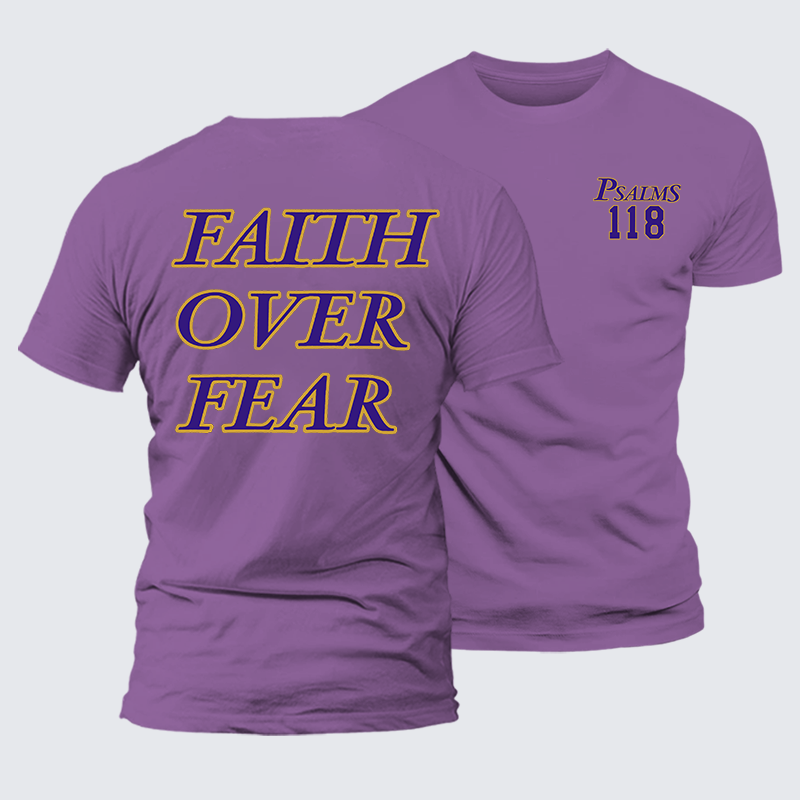 Luxe Mercerized Cotton Tee - Faith Over Fear