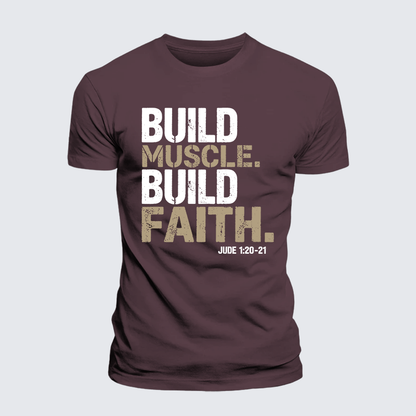 Luxe Mercerized Cotton Tee - Build Muscle Build Faith