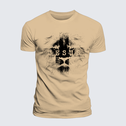 Luxe Mercerized Cotton Tee - Jesus Lion