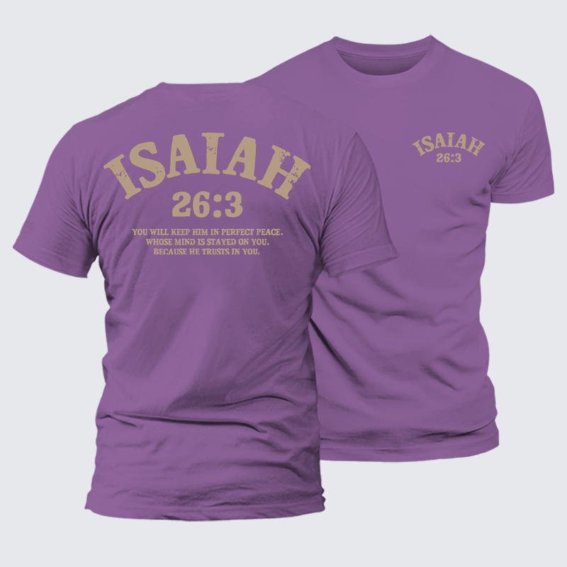 Luxe Mercerized Cotton Tee - Isaiah 26:3 Perfect Peace