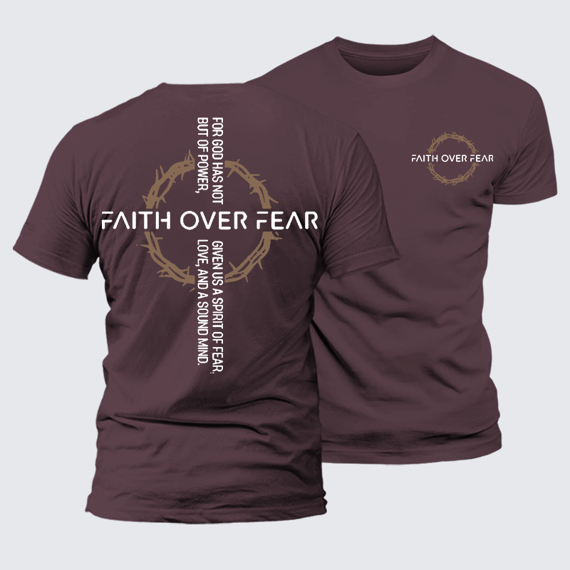 Luxe Mercerized Cotton Tee -  Faith Over Fear